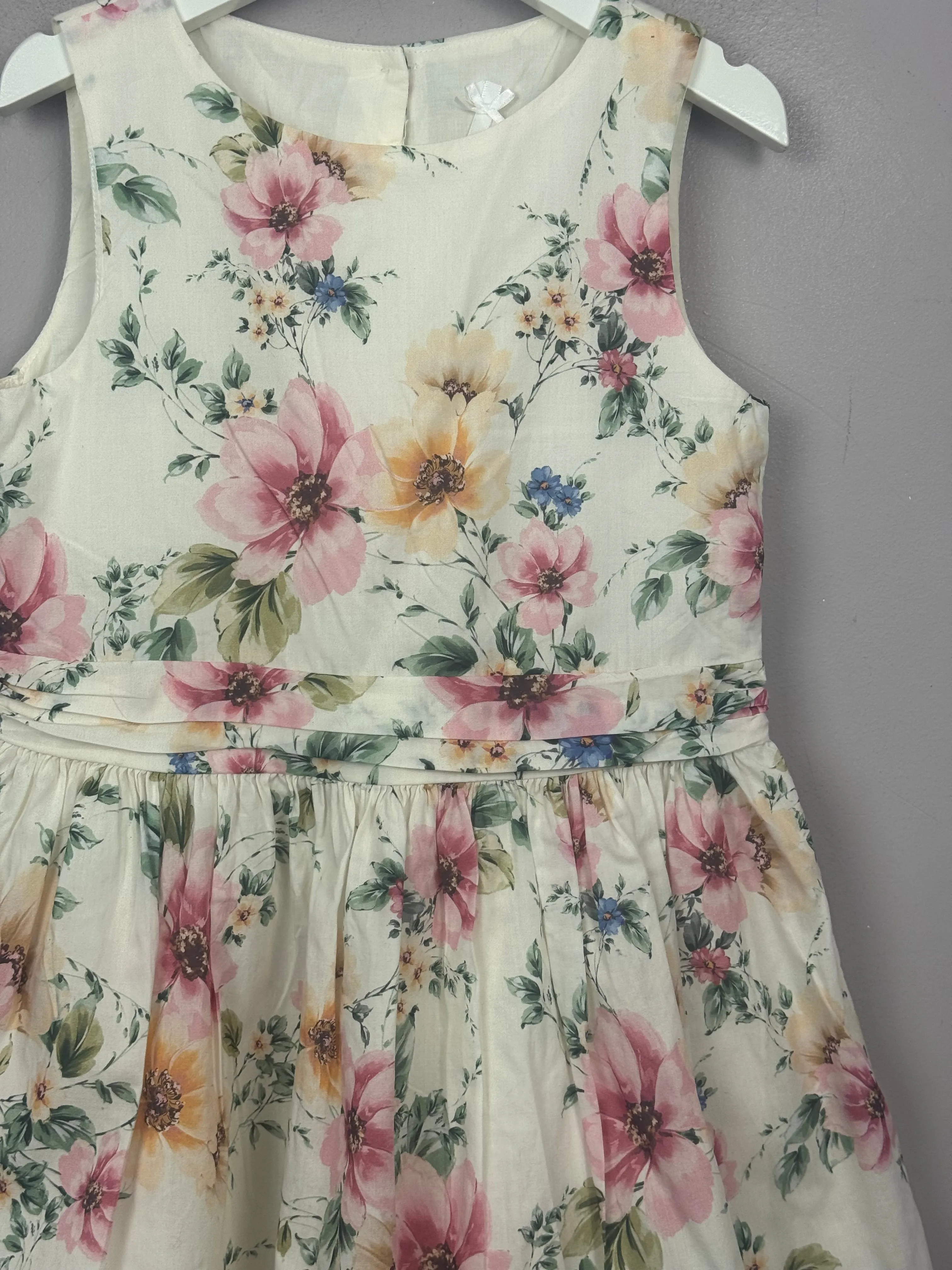 Next Cream Floral Dress 8y
