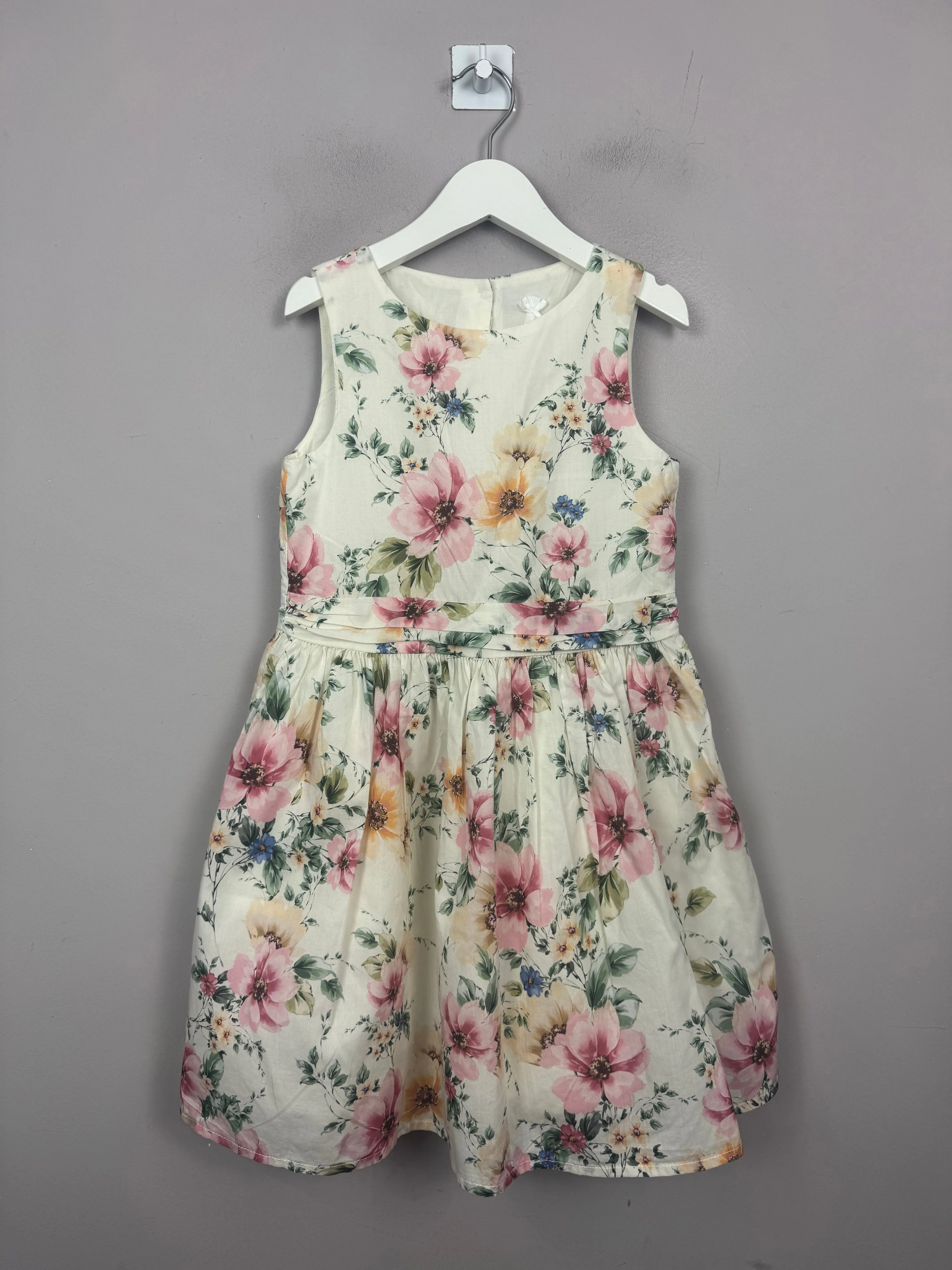 Next Cream Floral Dress 8y