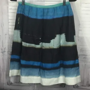 Nic Zoe Blue &amp; Black Aline Skirt NWT 4