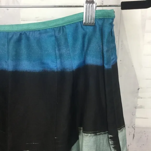 Nic Zoe Blue &amp; Black Aline Skirt NWT 4
