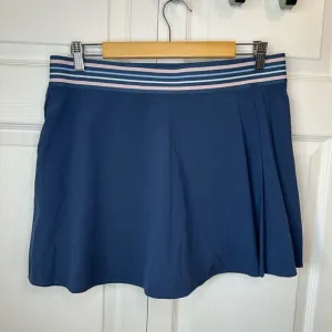 NWOT Johnny Was Calme Blue Endurance Tennis Skirt Skort Pleated Mini SZ.XL