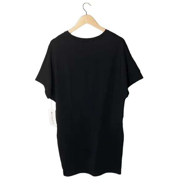 NWT Athleta Pronto Pleated Mini Dress Black