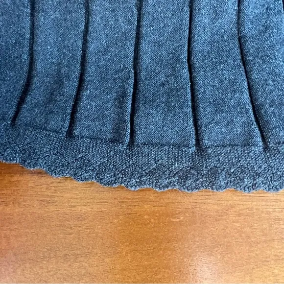 NWT Boden Pleated Knitted Mini Dress 12R Gray