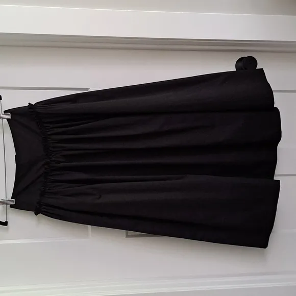 NWT Buttoned A-Line Cotton-Blend Maxi Skirt (Black) - Gentle Herd