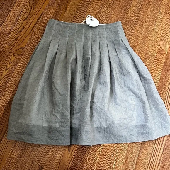 NWT CREA CONCEPT Skirt Pleated A Line Crinkle Coquette Feminine L