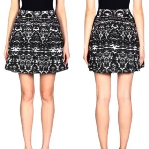NWT J Crew Blurred Ikat Print A Line Pleated Mini Skirt Sz 2
