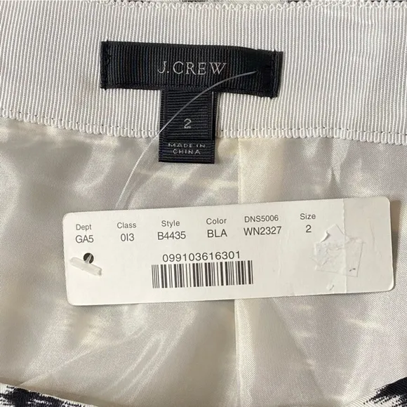 NWT J Crew Blurred Ikat Print A Line Pleated Mini Skirt Sz 2