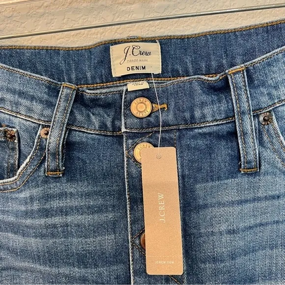 NWT J. Crew Button-front Denim Jean Midi Pencil Skirt- Size 29