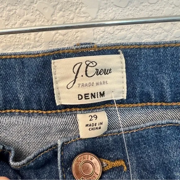 NWT J. Crew Button-front Denim Jean Midi Pencil Skirt- Size 29
