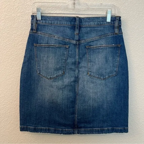 NWT J. Crew Button-front Denim Jean Midi Pencil Skirt- Size 29