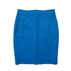 NWT J.Crew Petite No. 2 Pencil in Prussian Blue Bi-stretch Cotton Skirt 6P