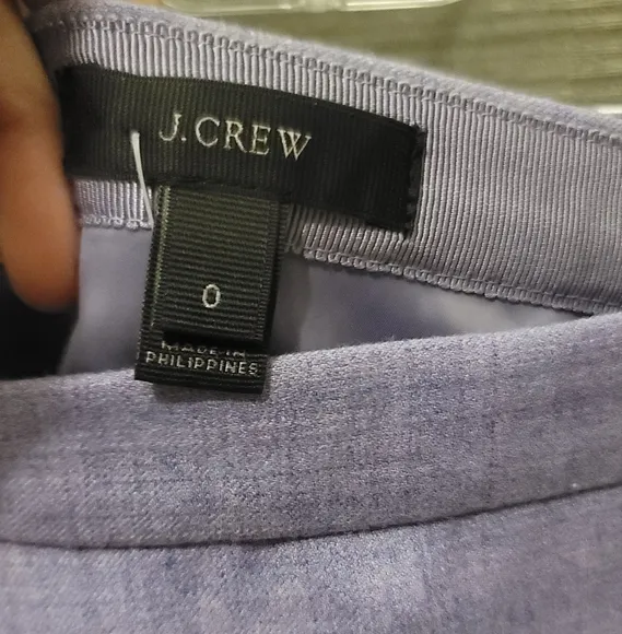 NWT J.Crew Pleated Box Skirt in Wool Flannel 0 Lilac Multi Purple f4521