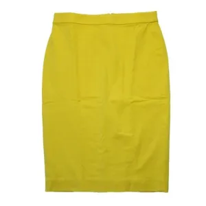 NWT J.Crew Tall No. 2 Pencil in Warm Sun Yellow Bi-stretch Cotton Skirt 2T