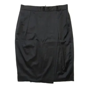 NWT MM. Lafleur Perry in Black Satin Pleated Pencil Skirt 4