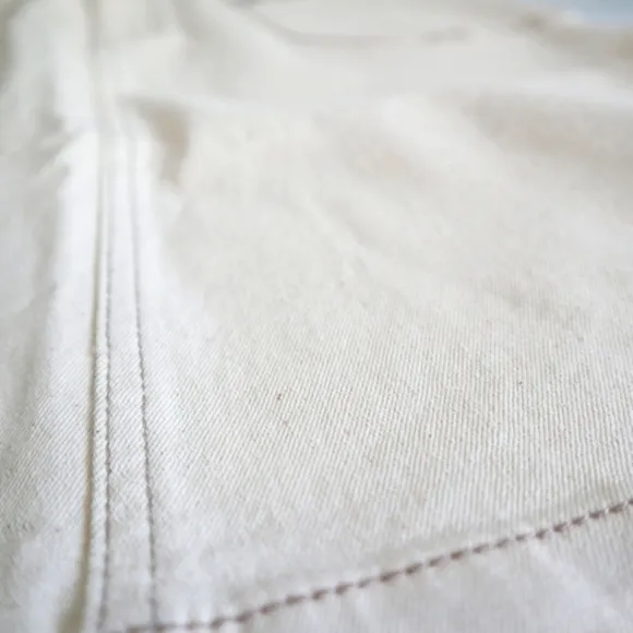 NWT Prana Broadway Skirt Stretch Denim Natural Zip Pockets  6