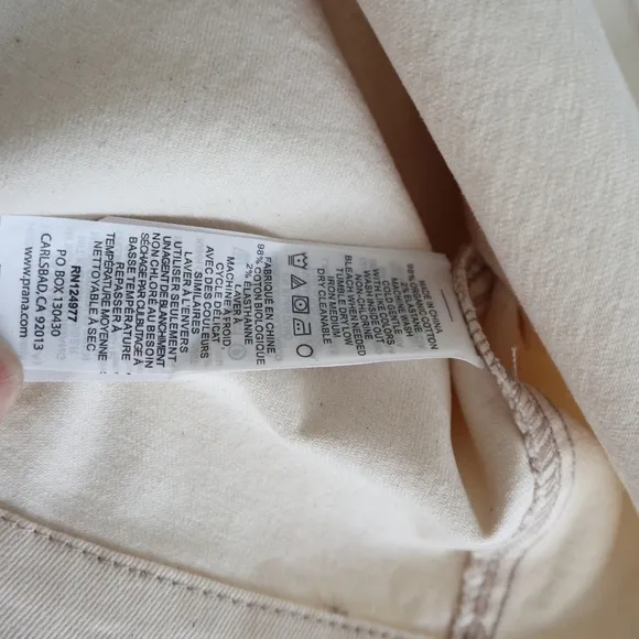 NWT Prana Broadway Skirt Stretch Denim Natural Zip Pockets  6