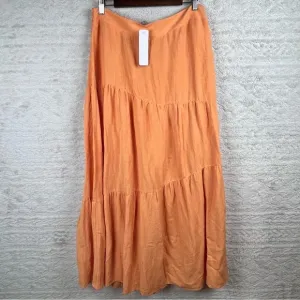 NWT Soft Surroundings Gauze Apriocot Maxi Skirt Large