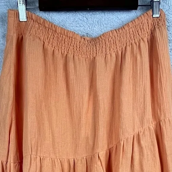 NWT Soft Surroundings Gauze Apriocot Maxi Skirt Large
