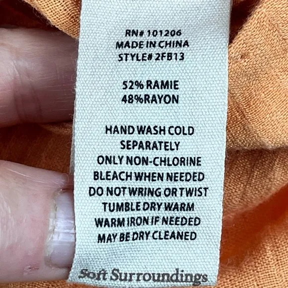 NWT Soft Surroundings Gauze Apriocot Maxi Skirt Large