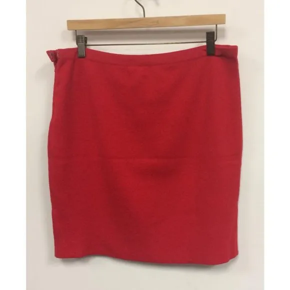 NWT Womens Size Large Adrienne Vittadini Knit Stretch Pencil Mini Skirt
