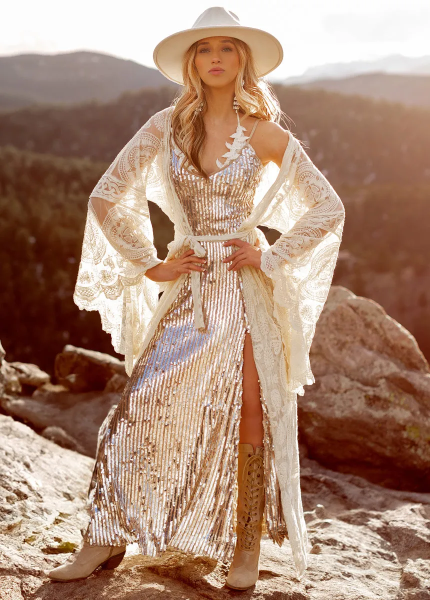 Nyomi Duster in Ecru