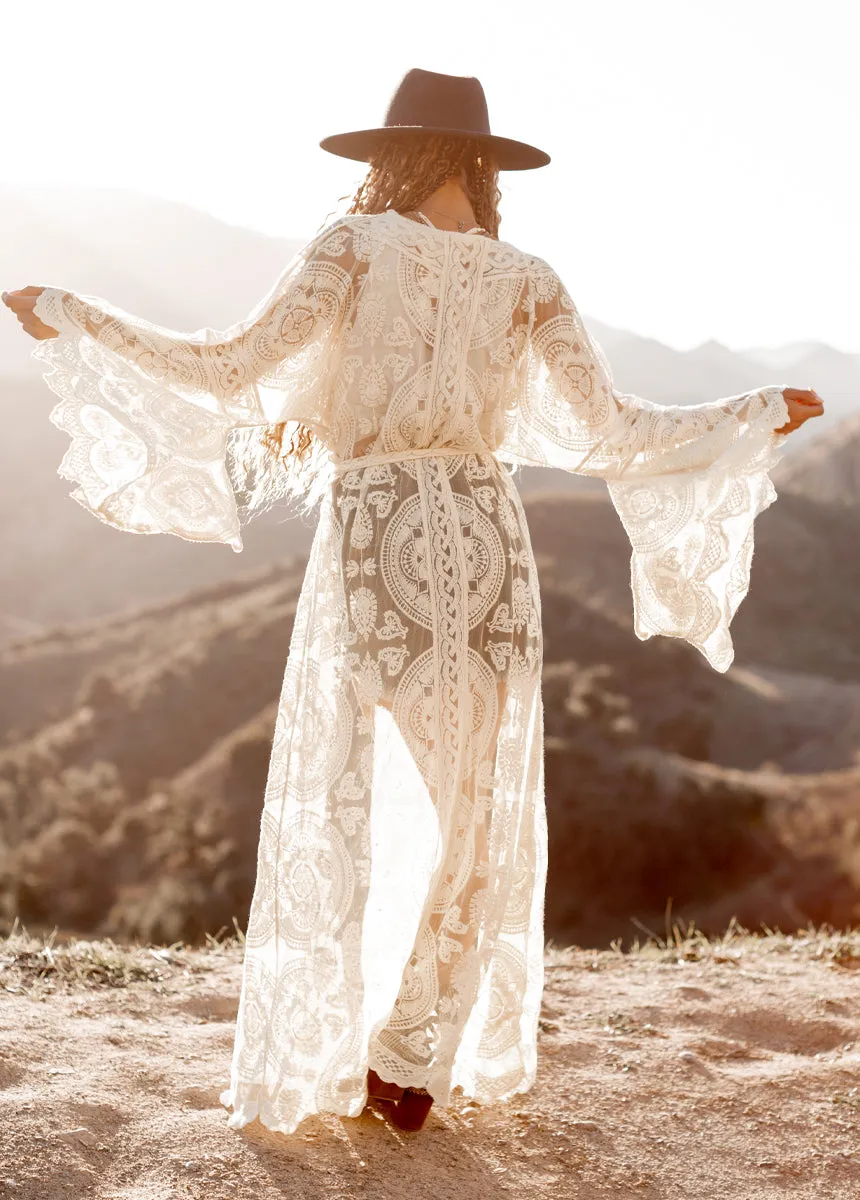 Nyomi Duster in Ecru