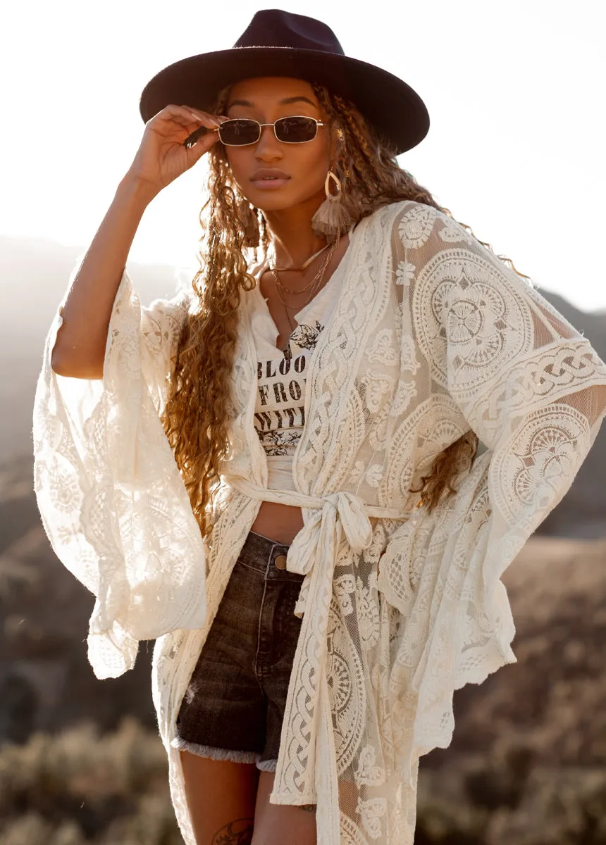 Nyomi Duster in Ecru
