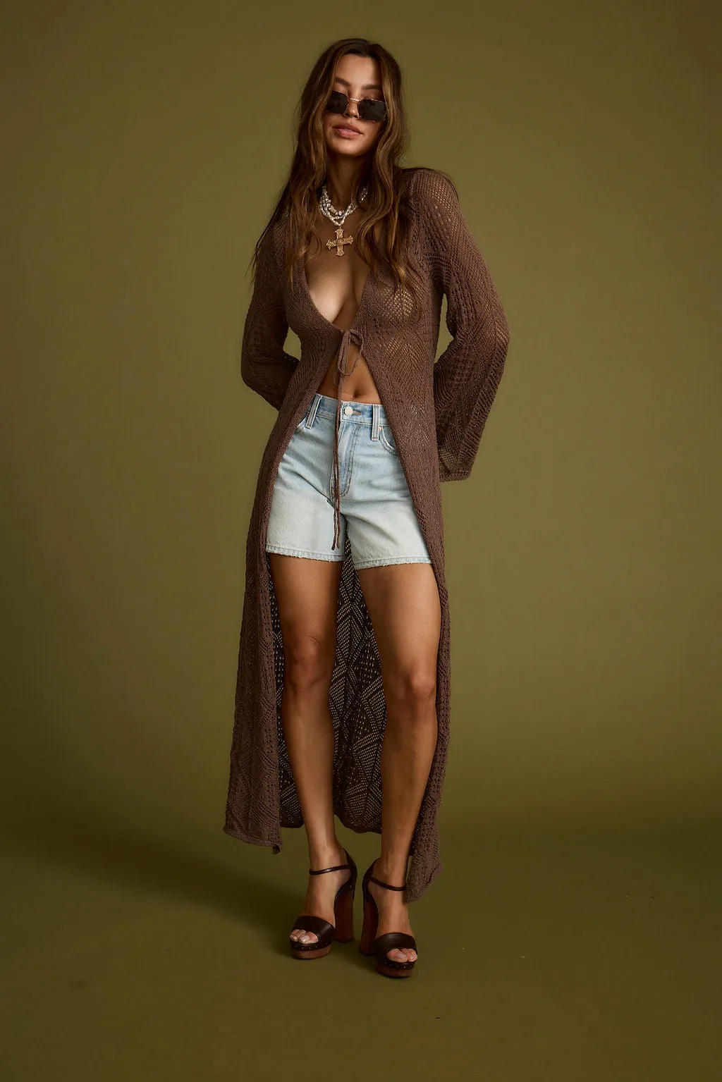 Oakley Mocha Knit Maxi Cardigan