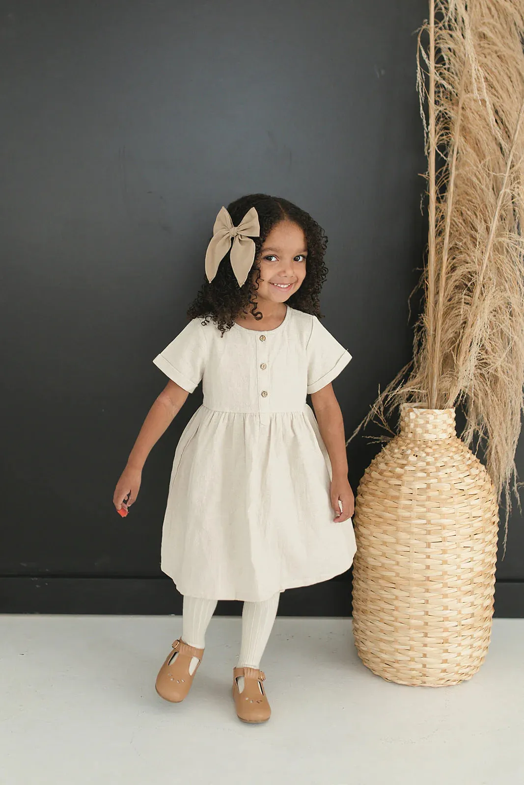 Oatmeal Linen Cotton Dress