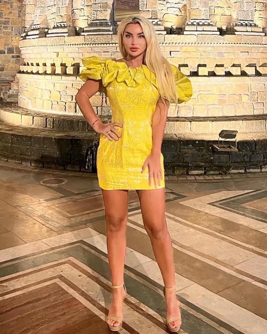 Off Shoulder Pleated Mini Bodycon Dress