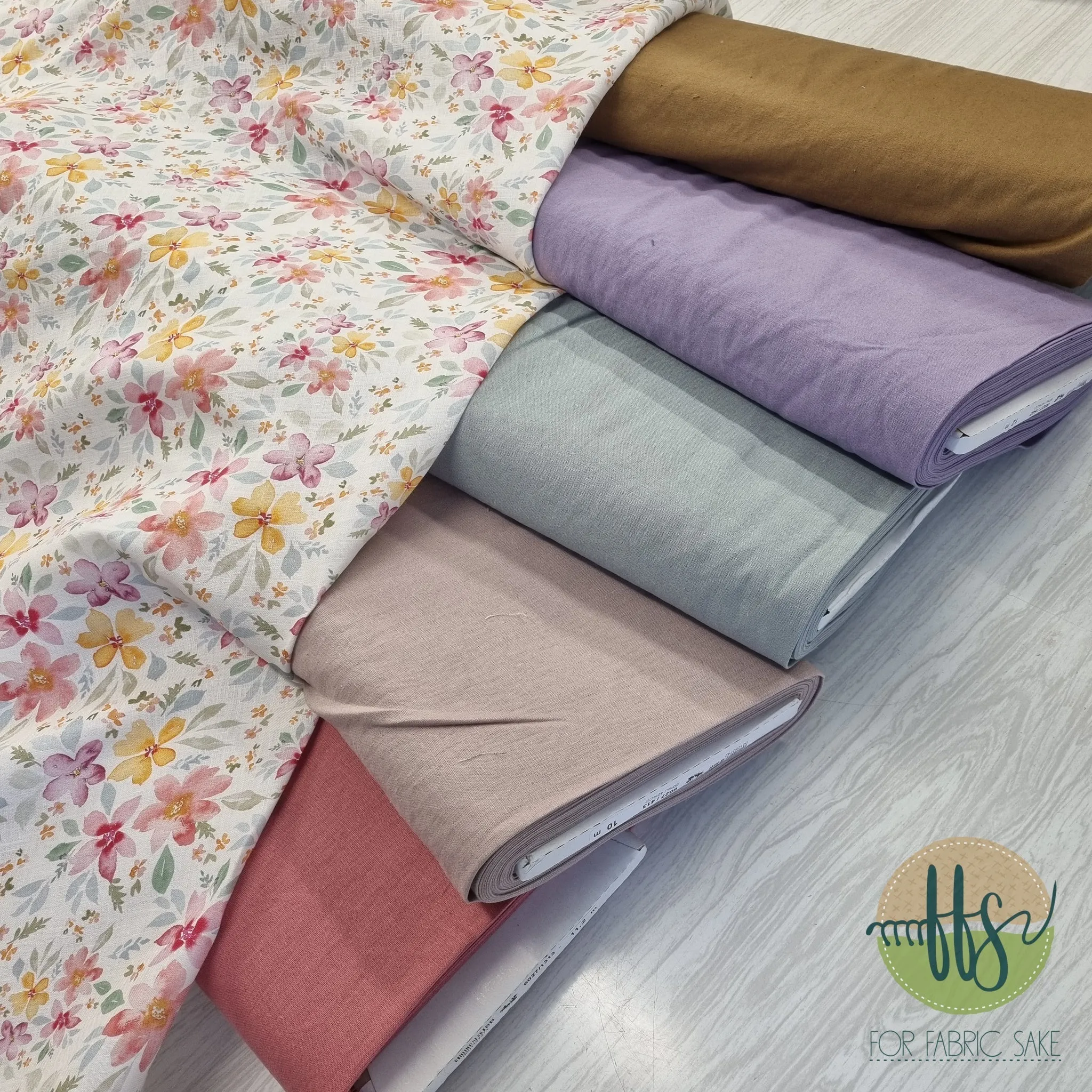 Old Green- Cotton/Linen Mix