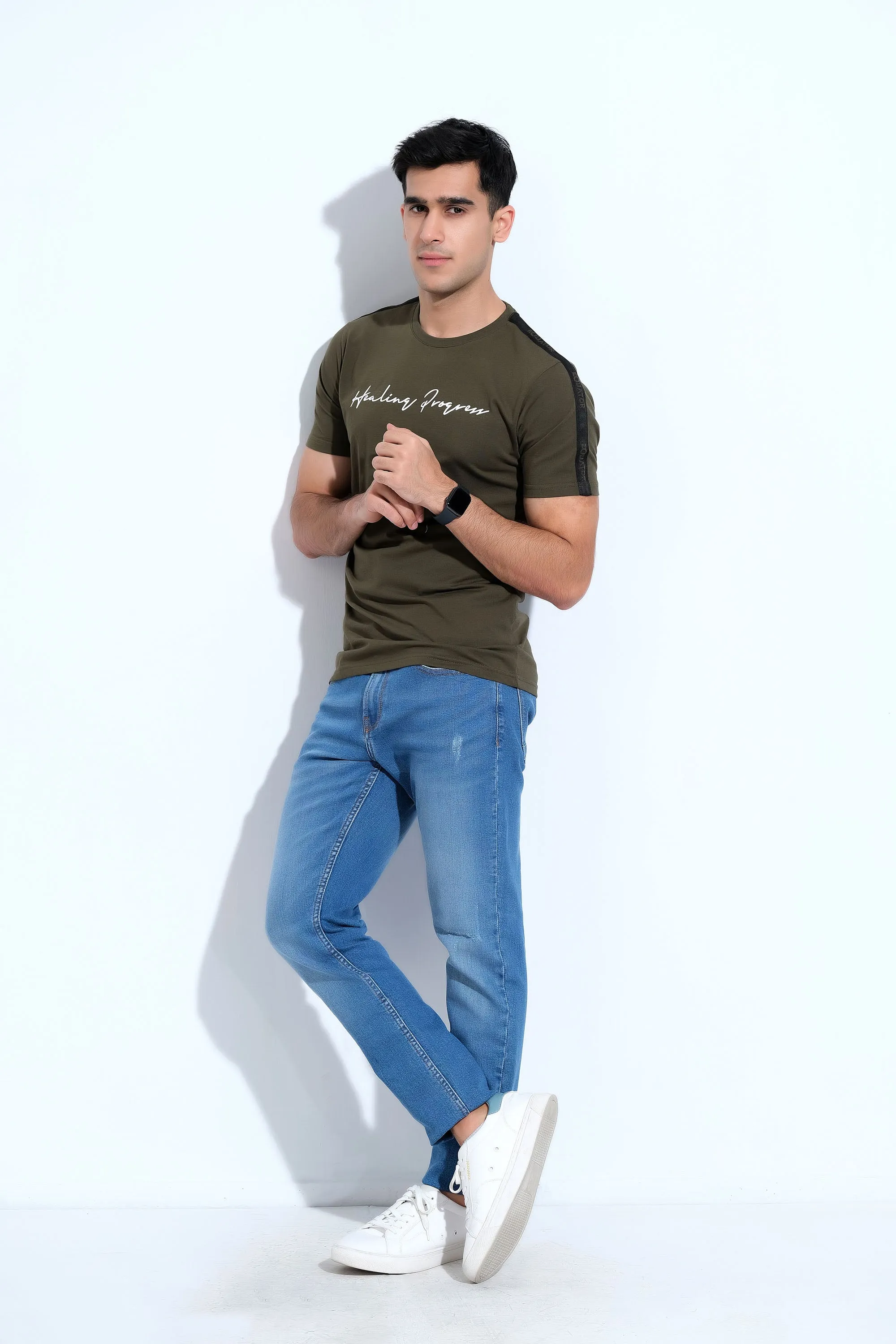 Olive Round Neck T-Shirt