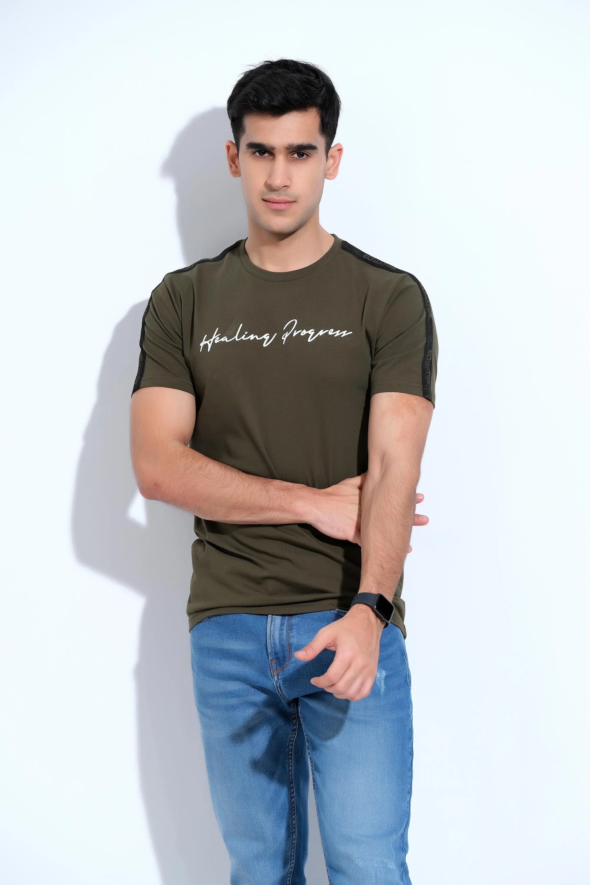 Olive Round Neck T-Shirt