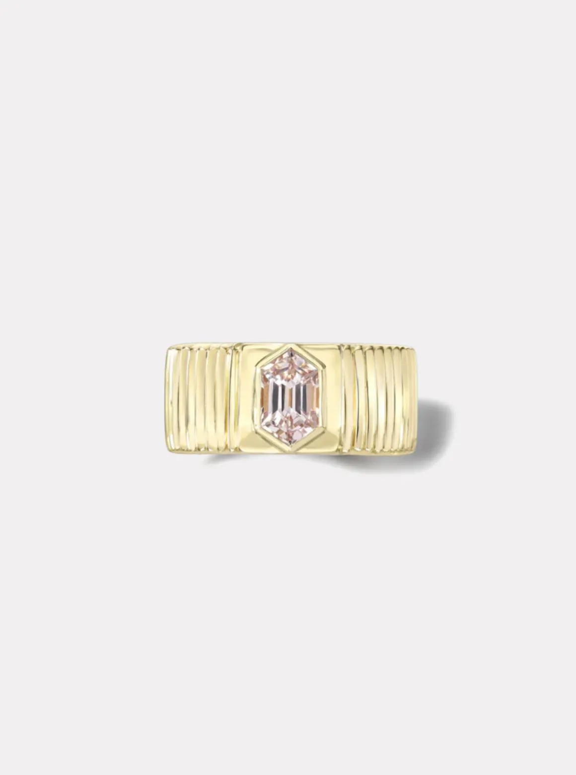One of A Kind Pleated Solitaire Band