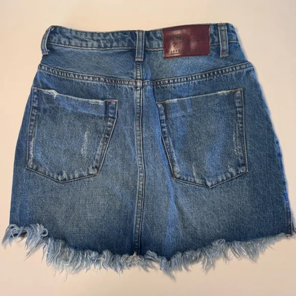 One Teaspoon Denim Mini Skirt