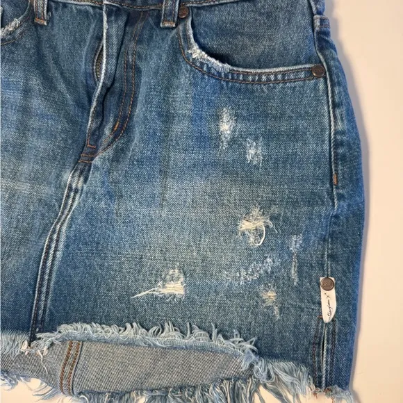 One Teaspoon Denim Mini Skirt