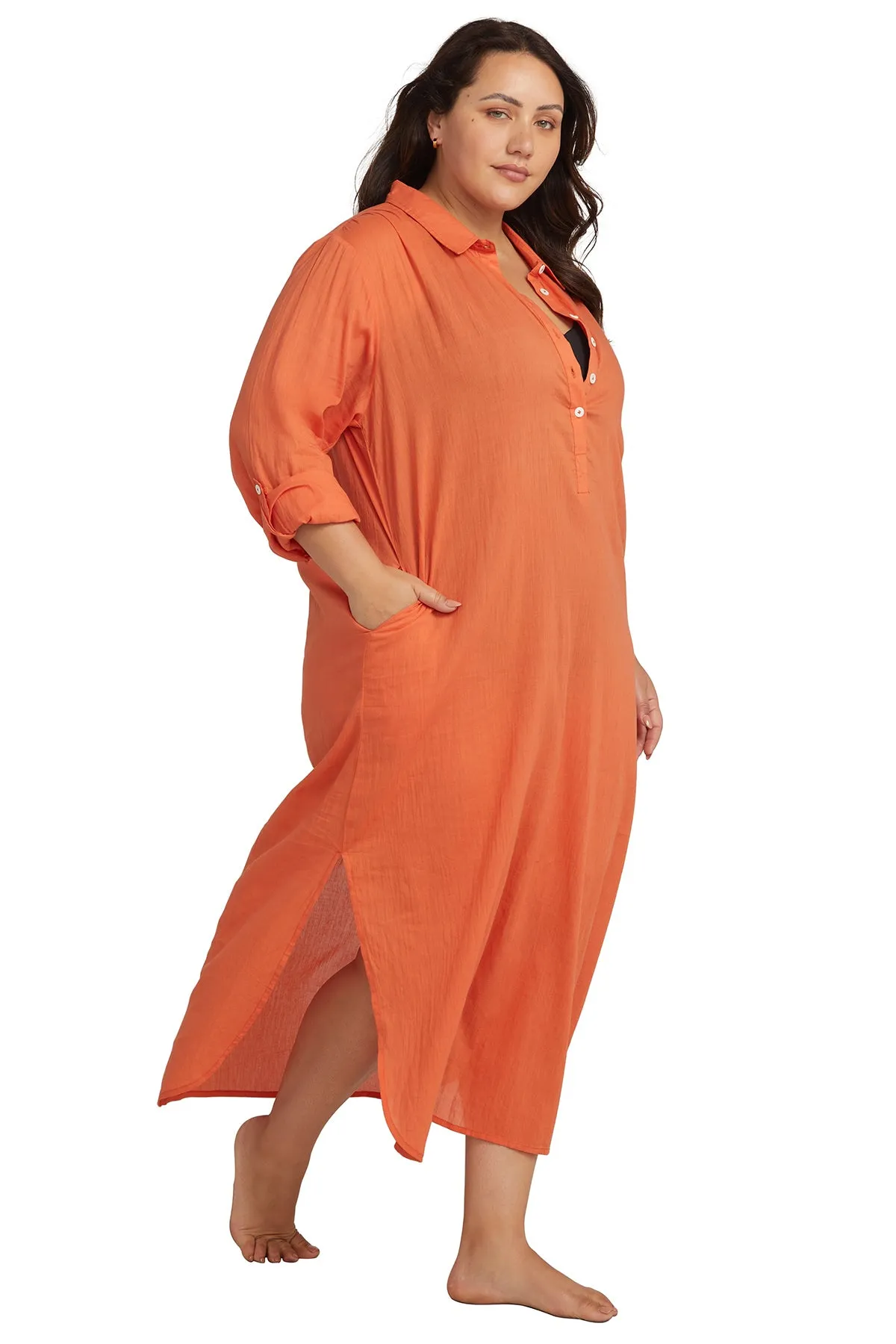 Orange Monteverdi Beach Maxi Dress