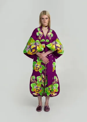 Orchid embroidered kaftan