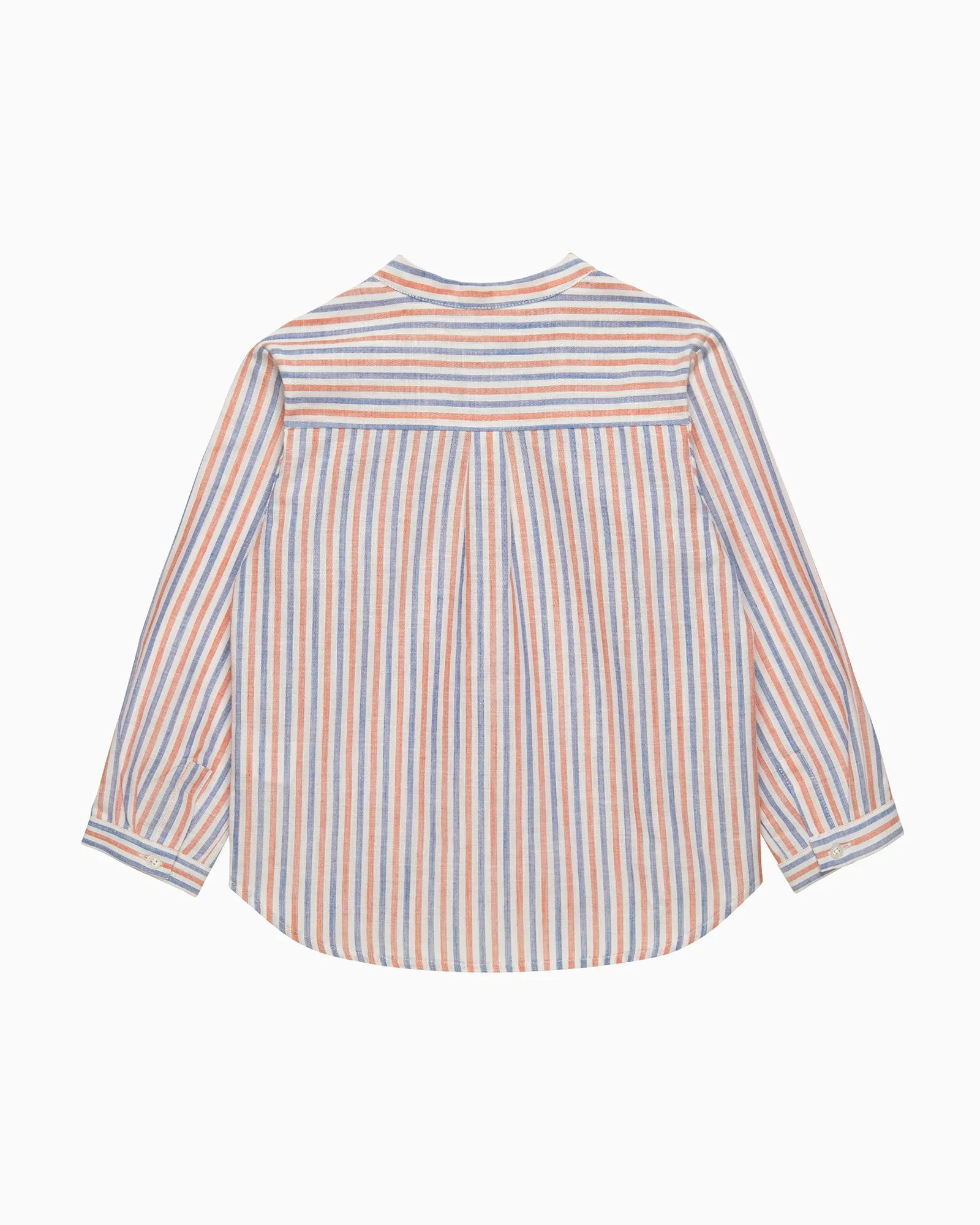 Oscar Shirt in Orange/Blue Stripe