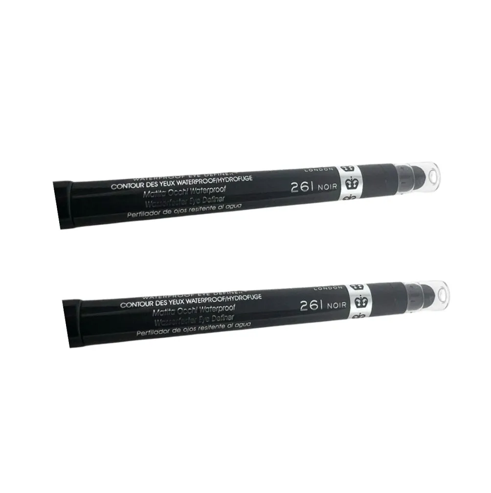 Pack of 2 Rimmel Exaggerate Waterproof Eye Definer, Noir 261