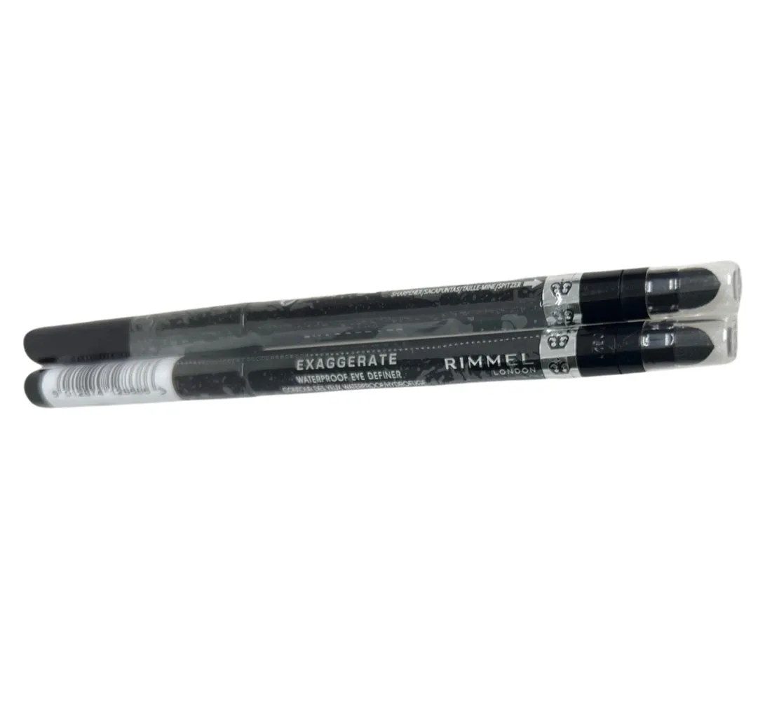 Pack of 2 Rimmel Exaggerate Waterproof Eye Definer, Noir 261