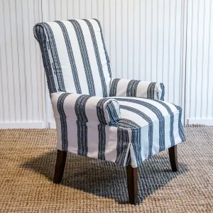 Parsons Arm Chair - Short Skirt with Exposed Leg - Slipcovered