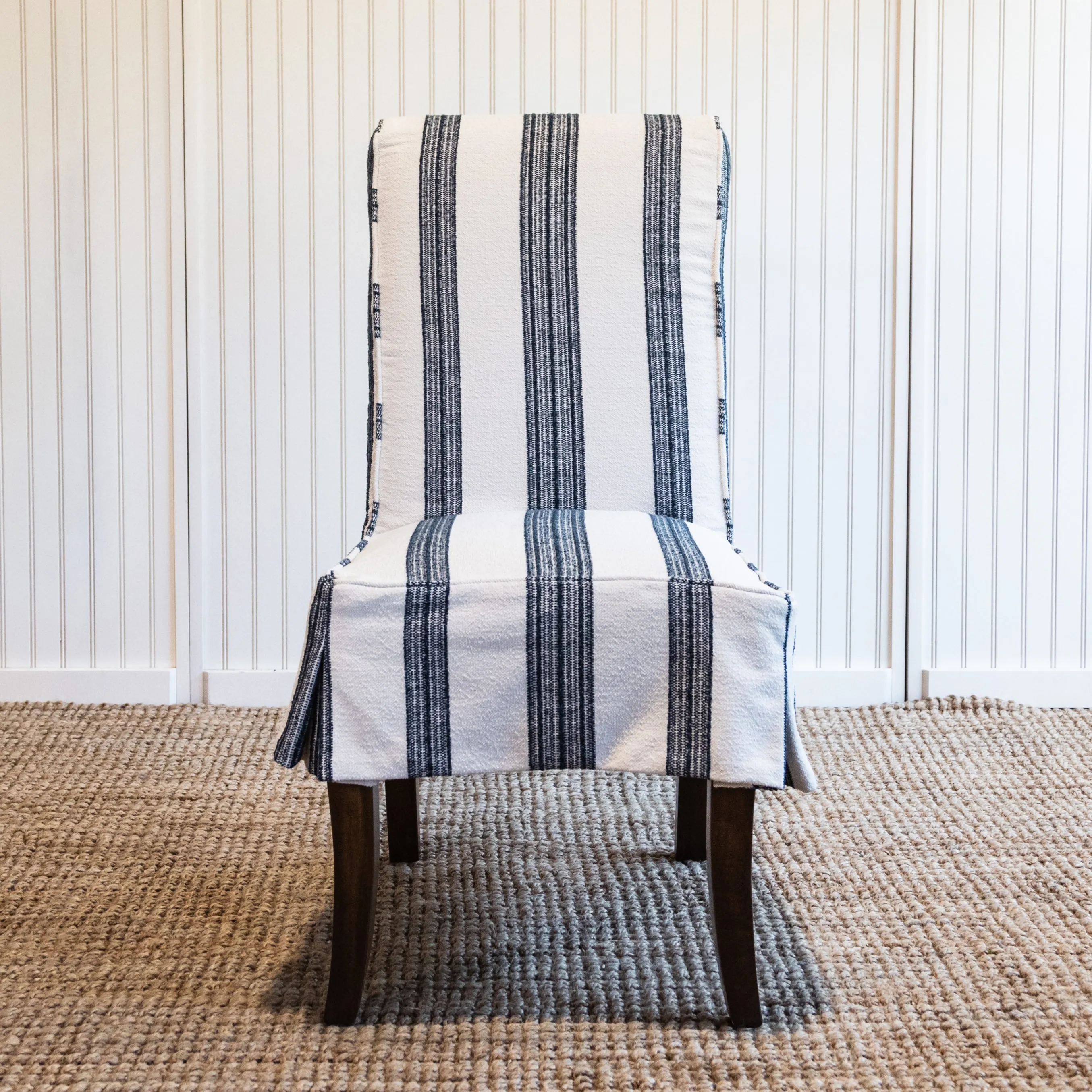 Parsons Side Chair - Short Skirt with Exposed Leg - Slipcovered