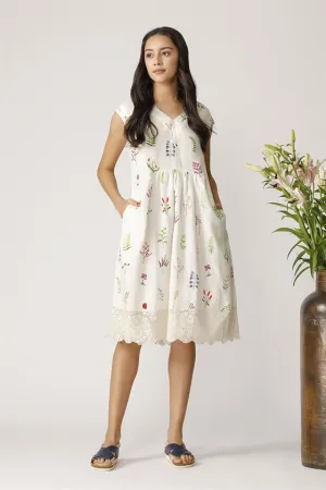 Payal Pratap   -   Dalzeilli V-Neck Dress Morning Glory