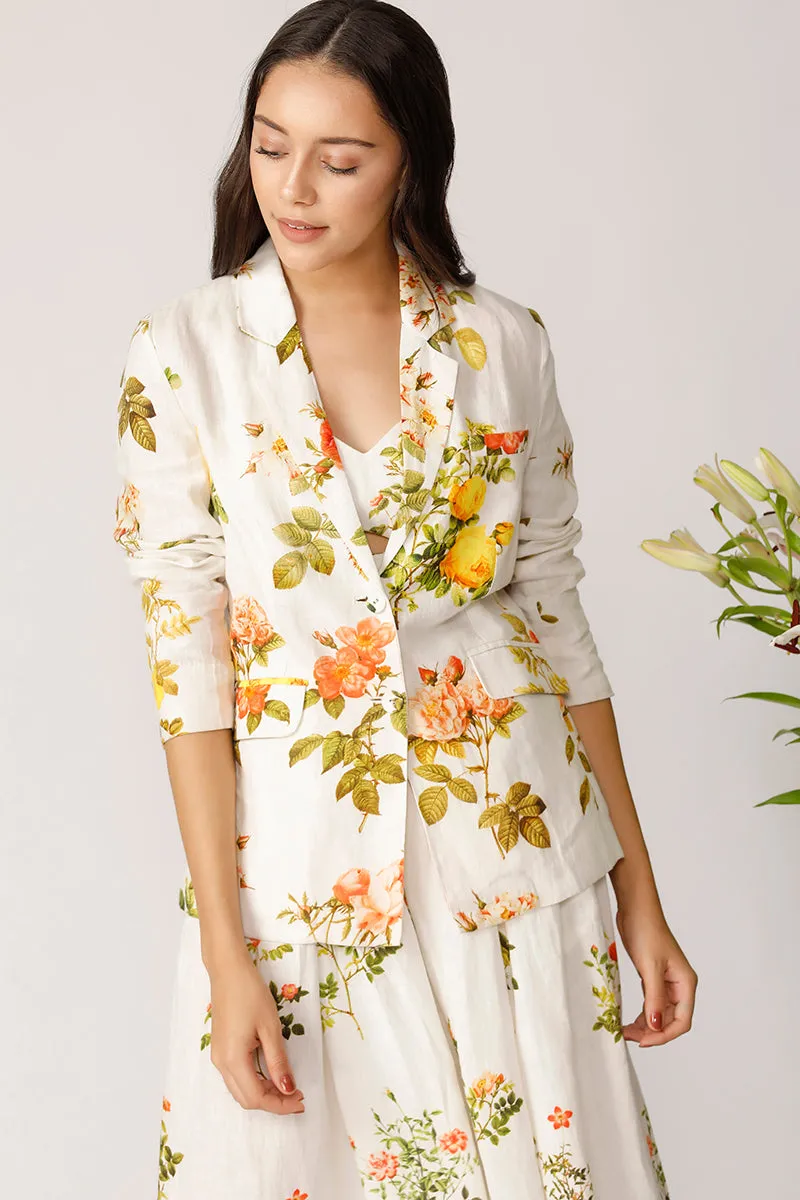 Payal Pratap   -   Venusta Printed Blazer Morning Glory