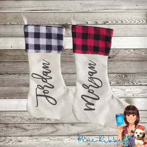 Personalized Buffalo Plaid Stockings