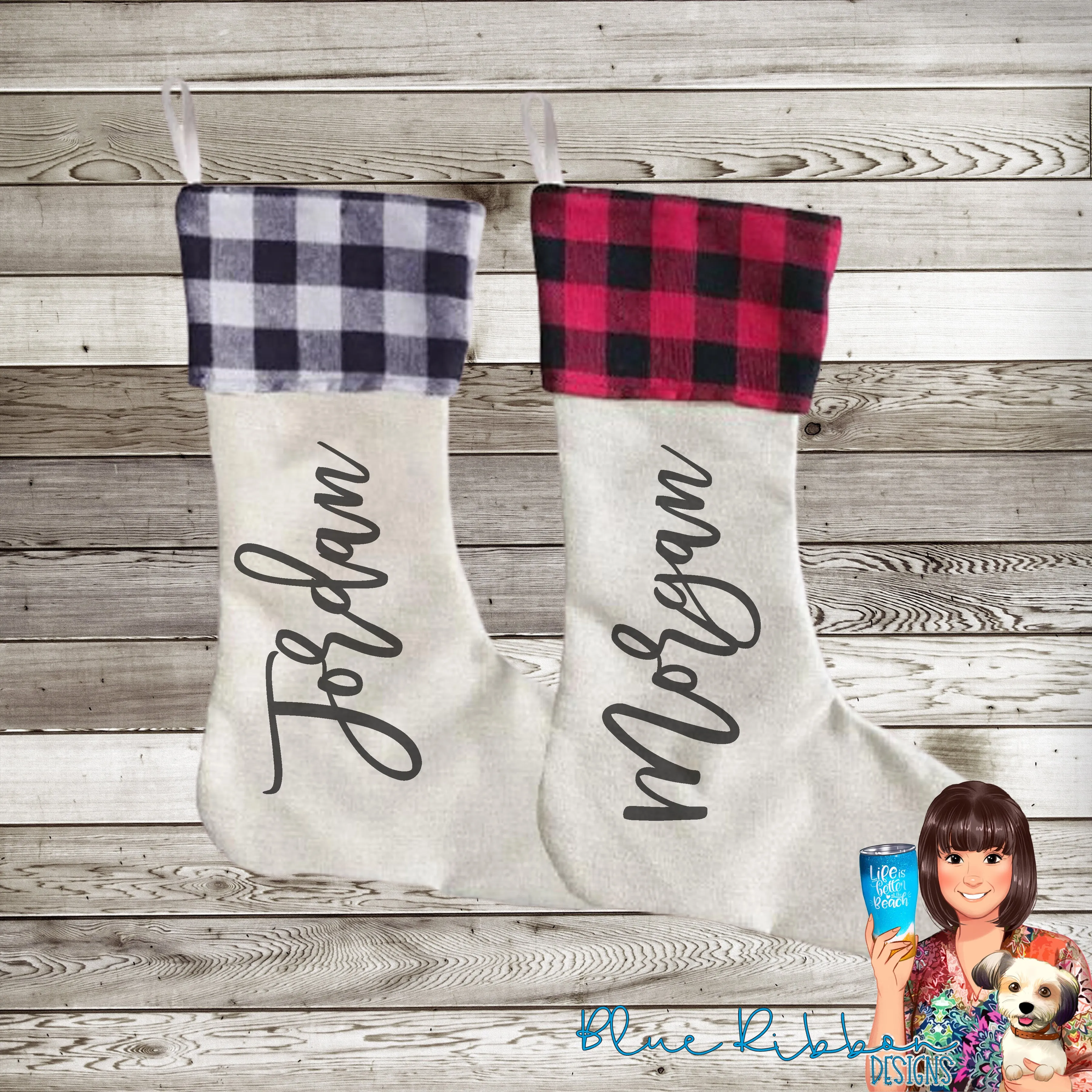 Personalized Buffalo Plaid Stockings