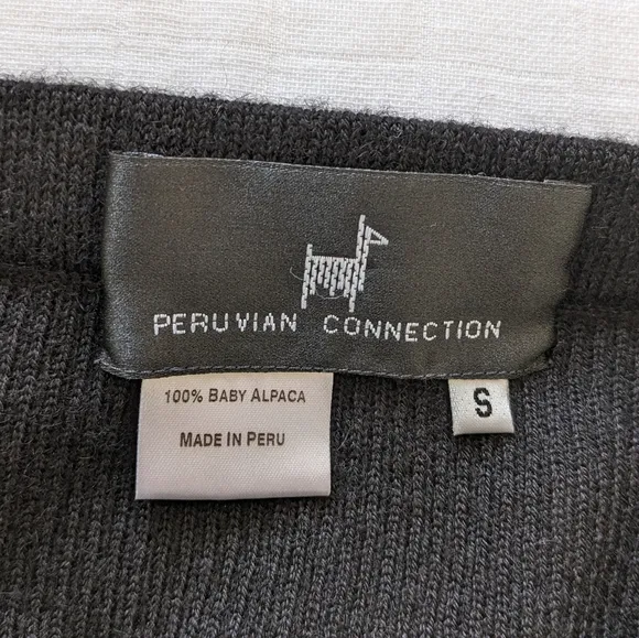 Peruvian Connection 100% Baby Alpaca Maxi Skirt Women S Black Knit Classic Boho