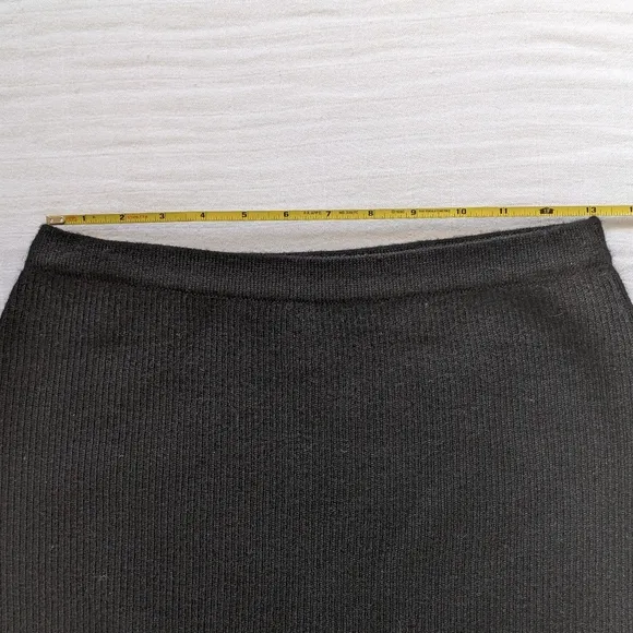 Peruvian Connection 100% Baby Alpaca Maxi Skirt Women S Black Knit Classic Boho