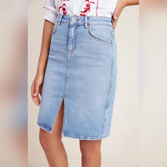 Pilcro by Anthropologie Pencil Denim Skirt Size 6